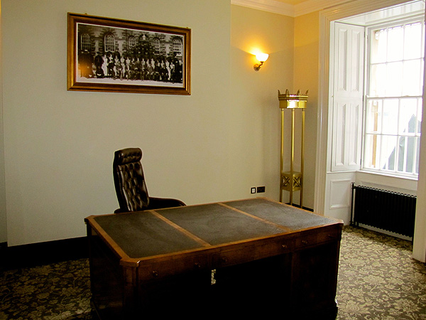 Restored period office interior at Crumlin Road Gaol
